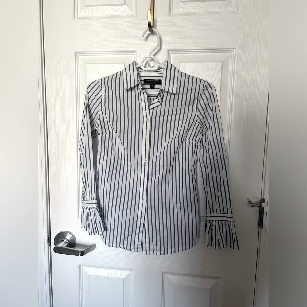 Banana Republic Riley Striped Button Down